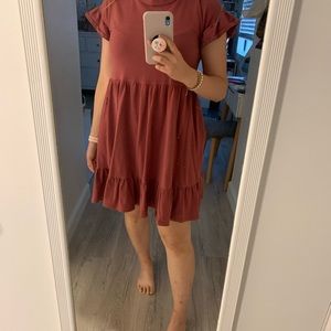 Lulus sweetest style rusty rose babydoll dress